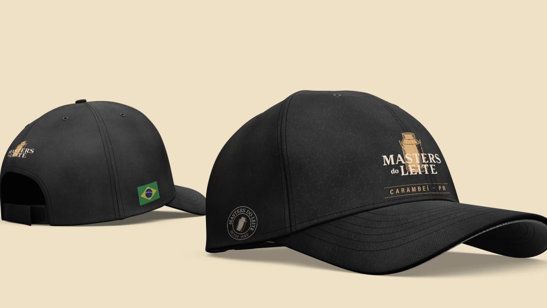 Boné preto - Masters do Leite - Vers Branding